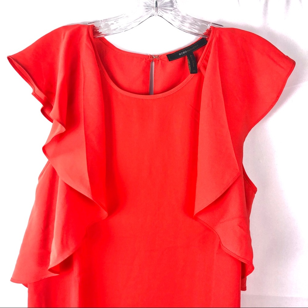BCBG Ruffles Sleeve Dress - Picture 2 of 5